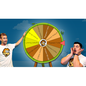Playtopia LIVE - Mathias spins prizes on the Wheel of Fortune