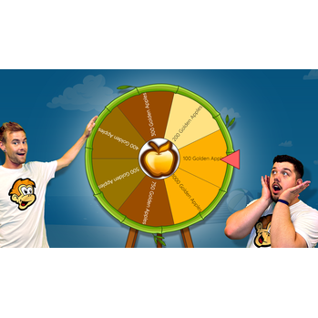 Playandwin LIVE - Gold apples on the Wheel of  Fortune